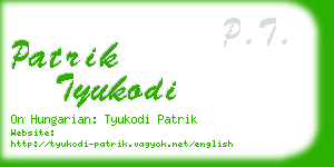 patrik tyukodi business card